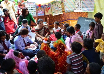 Visit to a tribal school in sandeshkhali