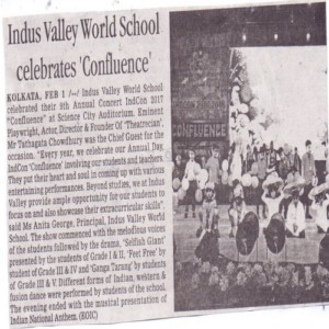 Indus Valley World School celebrate their Annual Concert, 'Confluence', with the eminent playwrite and actor Mr. Tathagata Chowdhary as Chief Guest.