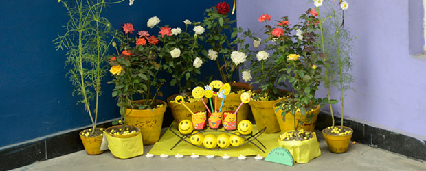Flower show hosted by Indus Valley World School