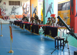 BSF Arms Display On The School Campus