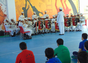 BSF Arms Display On The School Campus