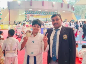 Achievement in World Karate Championship by Abhiroop Sen
