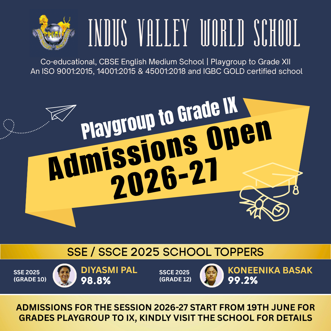 ADMISSION OPEN FOR PLAYGROUP TO GRADE IX (2026-27).